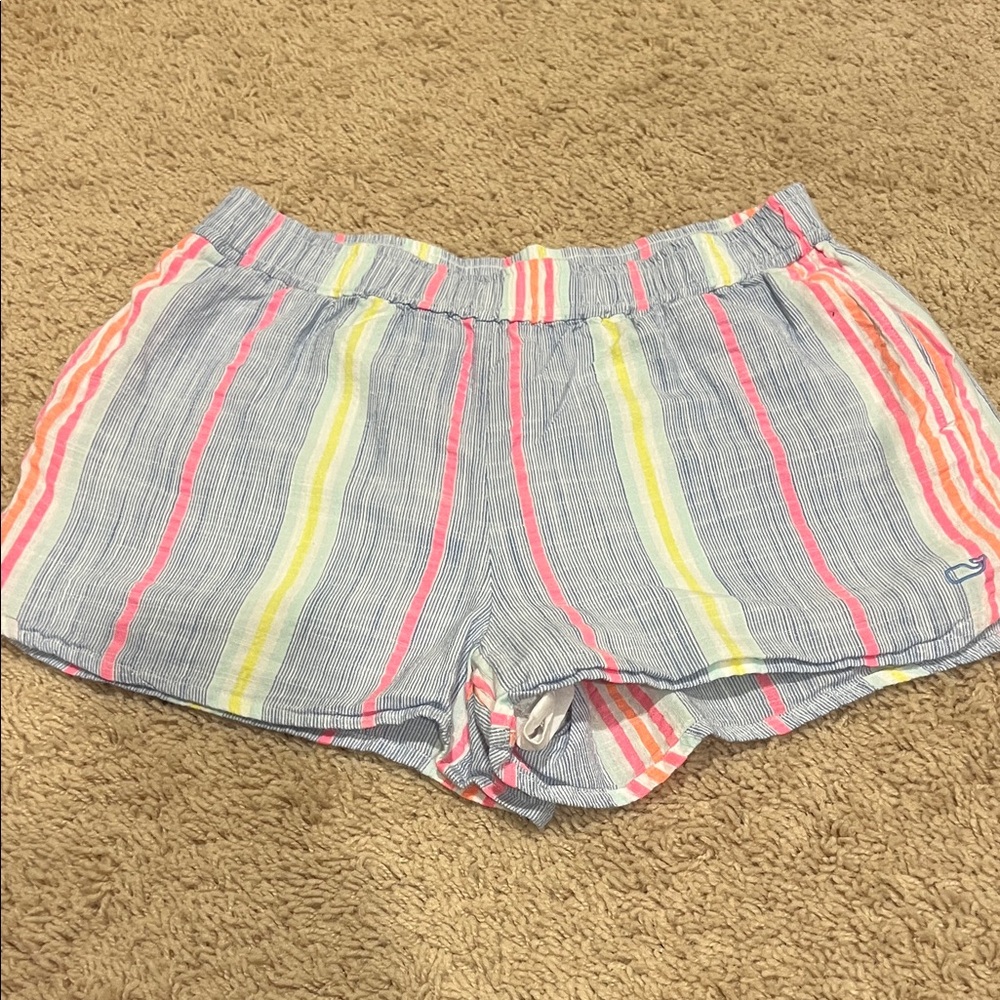 Vineyard Vines Kids Striped Shorts - Blue, Pink, Yellow